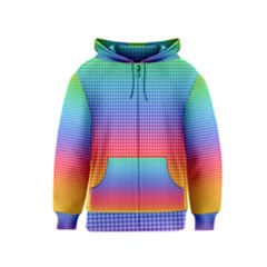 Plaid Rainbow Retina Green Purple Red Yellow Kids  Zipper Hoodie by Mariart