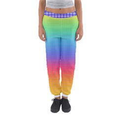 Plaid Rainbow Retina Green Purple Red Yellow Women s Jogger Sweatpants by Mariart