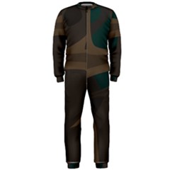 Tree Jungle Brown Green Onepiece Jumpsuit (men)  by Mariart