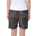 Tree Jungle Brown Green Women s Basketball Shorts View2