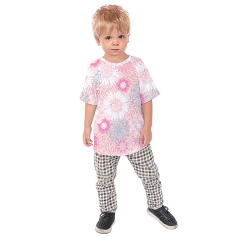 Scrapbook Paper Iridoby Flower Floral Sunflower Rose Kids  Raglan Tee by Mariart