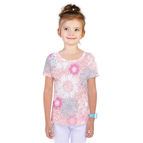 Scrapbook Paper Iridoby Flower Floral Sunflower Rose Kids  One Piece Tee by Mariart