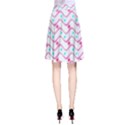 Squiggle Red Blue Milk Glass Waves Chevron Wave Pink A-Line Skirt View2