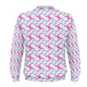 Squiggle Red Blue Milk Glass Waves Chevron Wave Pink Men s Sweatshirt View2