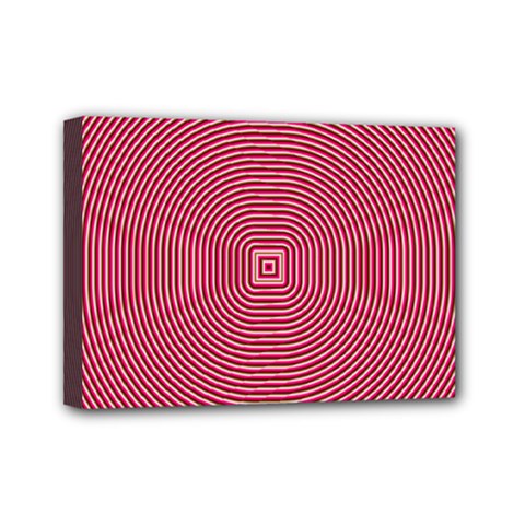 Stop Already Hipnotic Red Circle Mini Canvas 7  X 5  by Mariart