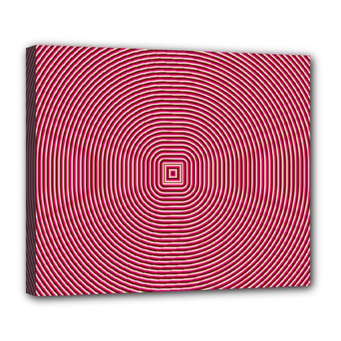 Stop Already Hipnotic Red Circle Deluxe Canvas 24  X 20  