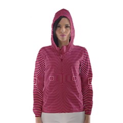 Stop Already Hipnotic Red Circle Hooded Wind Breaker (women) by Mariart