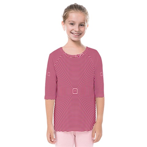 Stop Already Hipnotic Red Circle Kids  Quarter Sleeve Raglan Tee by Mariart