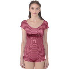 Stop Already Hipnotic Red Circle Boyleg Leotard  by Mariart