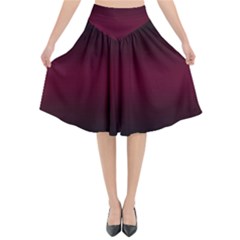 Decorative Pattern Flared Midi Skirt