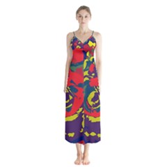 Abstract Art Chiffon Maxi Dress