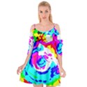 Abstract art Cutout Spaghetti Strap Chiffon Dress View1