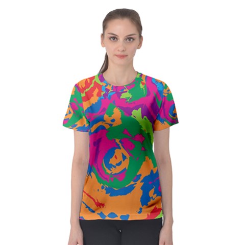 Abstract Art Women s Sport Mesh Tee by ValentinaDesign