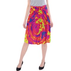 Abstract Art Midi Beach Skirt by ValentinaDesign