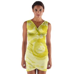 Abstract Art Wrap Front Bodycon Dress by ValentinaDesign