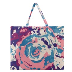 Abstract Art Zipper Large Tote Bag