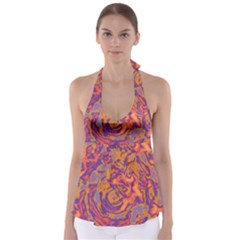 Abstract Art Babydoll Tankini Top by ValentinaDesign