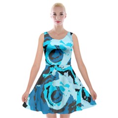 Abstract Art Velvet Skater Dress by ValentinaDesign