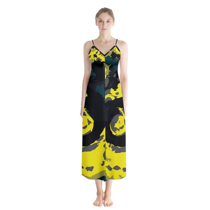 Abstract art Chiffon Maxi Dress