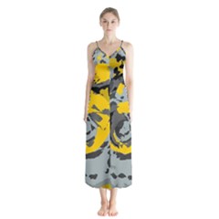 Abstract Art Chiffon Maxi Dress