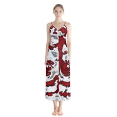 Abstract Art Chiffon Maxi Dress