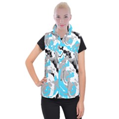 Abstract Art Women s Button Up Puffer Vest by ValentinaDesign