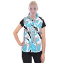 Abstract art Women s Button Up Puffer Vest View1