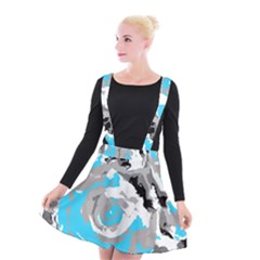 Abstract Art Suspender Skater Skirt