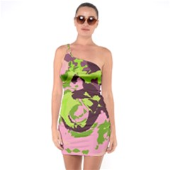 Abstract Art One Soulder Bodycon Dress