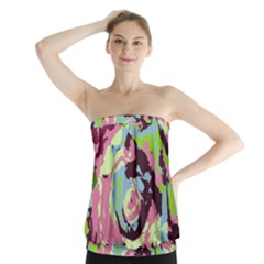 Abstract Art Strapless Top by ValentinaDesign