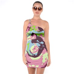 Abstract Art One Soulder Bodycon Dress