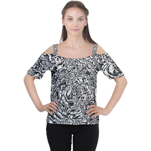 Abstract Art Women s Cutout Shoulder Tee by ValentinaDesign