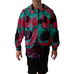 Abstract Art Hooded Wind Breaker (kids) by ValentinaDesign