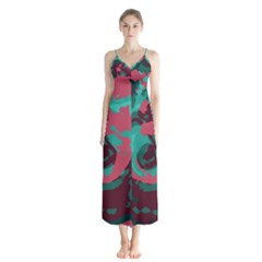 Abstract Art Chiffon Maxi Dress