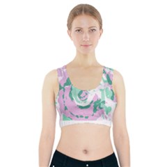 Abstract Art Sports Bra With Pocket by ValentinaDesign