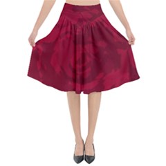 Abstract Art Flared Midi Skirt