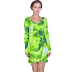 Abstract Art Long Sleeve Nightdress by ValentinaDesign