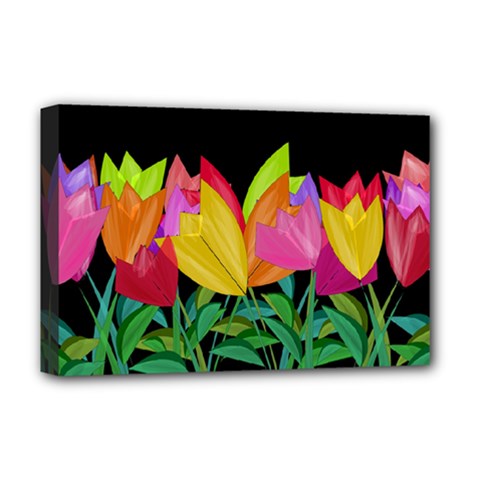 Tulips Deluxe Canvas 18  X 12   by ValentinaDesign