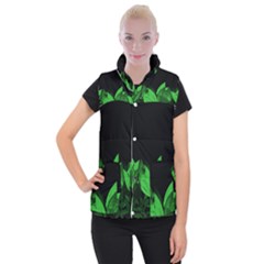 Tulips Women s Button Up Puffer Vest by ValentinaDesign