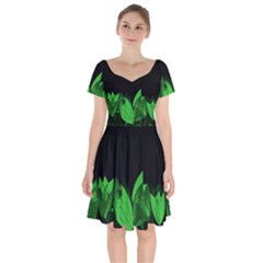 Tulips Short Sleeve Bardot Dress