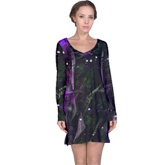 Abstract Design Long Sleeve Nightdress by ValentinaDesign