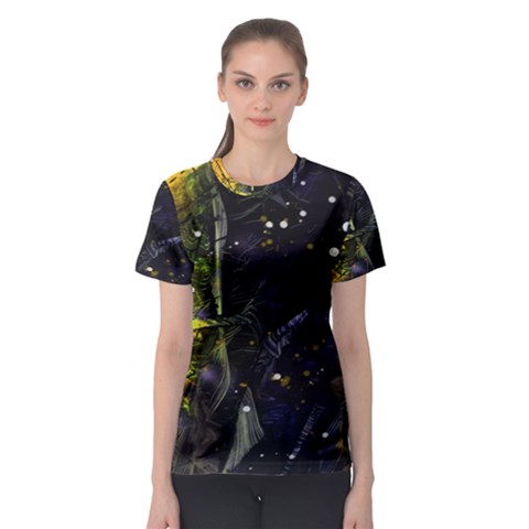 Abstract Design Women s Sport Mesh Tee by ValentinaDesign