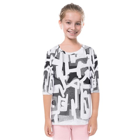 Abstract Art Kids  Quarter Sleeve Raglan Tee by ValentinaDesign