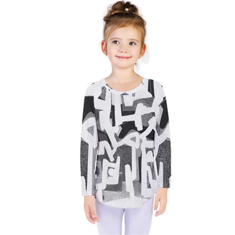 Abstract Art Kids  Long Sleeve Tee by ValentinaDesign