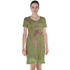 Abstract art Short Sleeve Nightdress