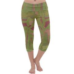 Abstract art Capri Yoga Leggings