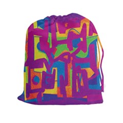 Abstract Art Drawstring Pouches (xxl) by ValentinaDesign