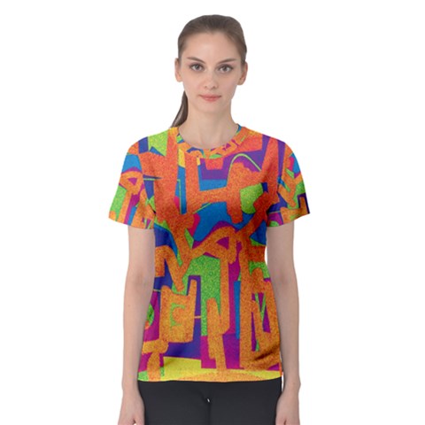 Abstract Art Women s Sport Mesh Tee by ValentinaDesign