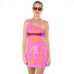 Abstract Art One Soulder Bodycon Dress by ValentinaDesign