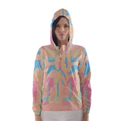 Abstract Art Hooded Wind Breaker (women)